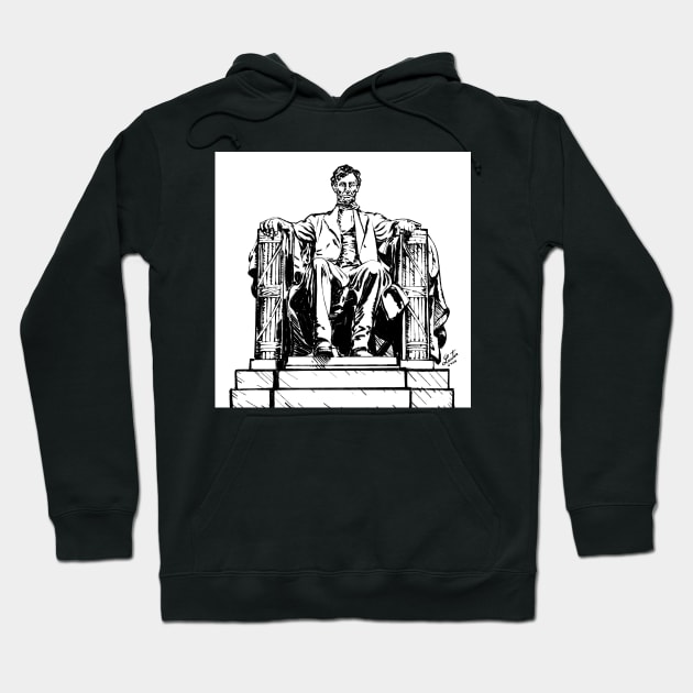 LINCOLN MEMORIAL ink painting.2 Hoodie by lautir